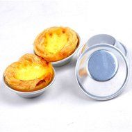 Dealglad 20pcs Anodized Aluminum Egg Tart Cupcake Cake Cookie Mold Pudding Mould Baking Tool N3