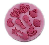 Autek Baby Shower Fondant Mold Silicone Sugar Craft Mold Flower Cake Decorating DIY #3DMold-91 N2