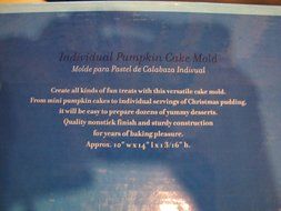Individual Pumpkin Cake Mold Pan