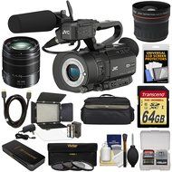 JVC GY-LS300CHU Ultra 4K HD 4KCAM Super 35 Pro Camcorder &amp; Mic Top Handle Audio Unit with Panasonic 14-140mm MFT... N4