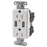 Hubbell Wiring Systems USB15X2W USB Receptacle by Hubbell Wiring Systems
