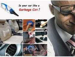 Cordless Car Vacuum Mini Cleaner Hand Vac, 75 W&#65295;12V&#65295;2200Pa Strong Suction , Equipped with Multi-Nozzle / Mini... N3