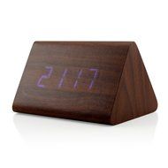 GEARONIC TM Modern Triangle Wood LED Wooden Alarm Digital Desk Clock Thermometer Classical Timer Calendar Updated... N19