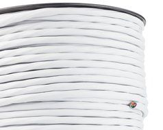 In Wall Speaker Wire | 100 Feet | 14AWG CL3 Rated 4-Conductor Wire White Oxygen Free Copper includes banana plugs... N17