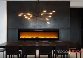 Moda Flame 60" Cynergy XL Log Built-In Wall Mounted Electric Fireplace N2