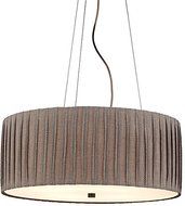 LBL Lighting LF655GYSC2D Drum Shade Pendants with Gray Fabric Shade Shades, Nickel by LBL Lighting