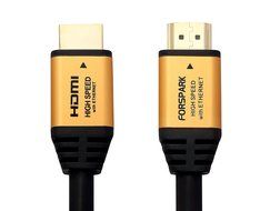 FORSPARK High Speed Ultra HDMI Cable with Ethernet and Supports 4K, 3D, 1080p, 10-Feet, Matt Gold Case N2