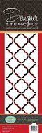 Designer Stencils C718 Quatrefoil Outline Cake Stencil, Beige/semi-transparent