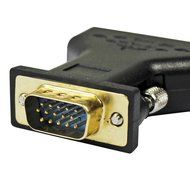ESUMIC 3 RCA YUV RGB Video Female To HD15-Pin VGA Component Video Jack Adapter 2 Pack