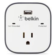Belkin 1-Outlet Surge Protector with USB Port (2.1 AMP / 10 Watt), BSV101bgCW N3