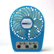 Innobay&reg; Mini Handy Portable Rechargeable Fan Operated by Built-in Lithium Battery, 7 blades, 4 Speeds of Air... N15