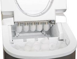 Ivation IVA-ICEM15SIL Portable Ice Maker with Easy-Touch Buttons for Digital Operation, Silver N3