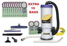 NEW More Powerful Proteam Super CoachVac 10 QT Backpack Vacuum Cleaner Quart Coach vac N4