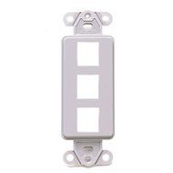 LEVITON 41643-T 3-Port QuickPort Decora Platform, Light Almond N13