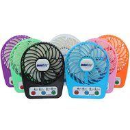 Innobay&reg; Mini Handy Portable Rechargeable Fan Operated by Built-in Lithium Battery, 7 blades, 4 Speeds of Air... N18