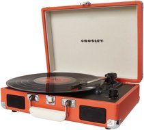 Crosley CR8005D-PI Cruiser Deluxe Portable 3-Speed Turntable with Bluetooth, Pink N57
