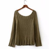 Knitwear,Laimeng Women Knitting O-Collar Long Sleeve Knitted Pullover Loose Sweater Jumper Tops Knitwear Plus... N2