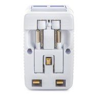Yubi Power Dual Outlet Travel Adapter with 2 Universal Outlets - Built In Surge Protector and Neon Light Indicator... N18