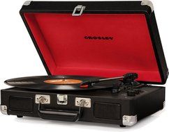Crosley CR8005D-PI Cruiser Deluxe Portable 3-Speed Turntable with Bluetooth, Pink N69