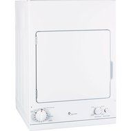 GE DSKS433EBWW Spacemaker 3.6 Cu. Ft. White Stackable Electric Front Load Dryer