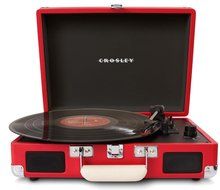 Crosley CR8005D-PI Cruiser Deluxe Portable 3-Speed Turntable with Bluetooth, Pink N72