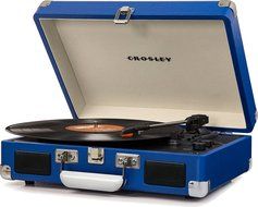 Crosley CR8005D-PI Cruiser Deluxe Portable 3-Speed Turntable with Bluetooth, Pink N76