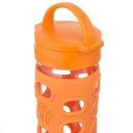 Lifefactory 12-Ounce BPA-Free Glass Water Bottle with Leakproof Cap &amp; Silicone Sleeve, Black N3