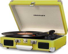 Crosley CR8005D-PI Cruiser Deluxe Portable 3-Speed Turntable with Bluetooth, Pink N79