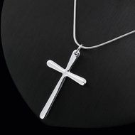 Fashion NEW 925 Sterling Silver Charms cross Pendant Beautiful women Necklace N2