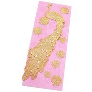 BUYBUYMALL Peacock Lace Fondant Mat Mould Silicone Cake Decorating Baking Mold Cake Decorating Tools