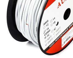 In Wall Speaker Wire | 100 Feet | 12AWG CL3 Rated 2-Conductor Wire White Oxygen Free Copper includes banana plugs... N39