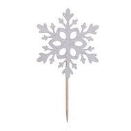 FENICAL Cupcake Toppers Toothpicks Snowflake Cupcake Topper Wedding Birthday Party Favor Cupcake Decorations 10pcs N2