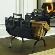 Pleasant Hearth Log Holder with Canvas Tote Carrier N2