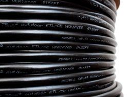 Sewell Direct SW-29989 Bulk RG59 and Power Siamese Cable PE Jacket, 500 Feet Spool, 18 AWG, for Outdoor Cable... N4