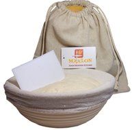 Banneton Brotform Basket Bread Dough Proofing Basket 4 pcs professional Bundle 8,5 Inch Round Handmade Rattan...
