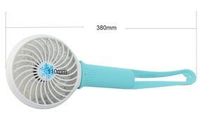 Deli 3 Speeds Electric Portable Rechargeable Mini Handheld Fan with LED Light, Powered by Battery/USB Cooler Fan... N2