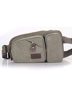 SB@New Men's Canvas Pockets With Headphone Jack Fashion Sports Man Bag , coffee N2