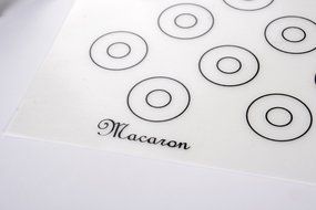 100% food grade silicone baking mat for macaron 44 circles white 11.8 X 15.7 inch N4