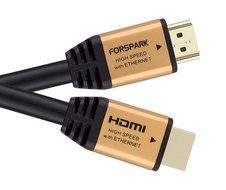 FORSPARK High Speed Ultra HDMI Cable with Ethernet and Supports 4K, 3D, 1080p, 10-Feet, Matt Gold Case N8