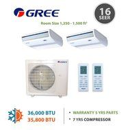 Gree +Multi Penta-Zone Mini Split Ductless Split 42,000 BTU Inverter Heat 9k 9k 9k 9k 12k N22