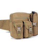 SB@Sports Outdoor Pocket 1000D Nylon Waist Pack Multi Functional Water Bottle Travel Bag Tactical Gear , gray