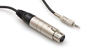 Hosa MIT-176 XLR3F to 1/4 inch TS Impedance Transformer, 6 inch N2