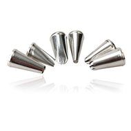 Ecoolbuy 6PCS Cake Nozzle Tip Pudding Cookies Ice Cream Decorate Stainless Steel Set N3