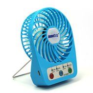 Innobay&reg; Mini Handy Portable Rechargeable Fan Operated by Built-in Lithium Battery, 7 blades, 4 Speeds of Air... N28