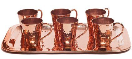 Sertodo Sharpshooter Shot Cups, set of 4, Hammered Copper, 2 fluid ounces N3
