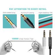 Nkomax 3.5mm Audio Cable Male to Male Gold Plated AUX Cable with In-line Remote Control Dual Male Extension Cord... N2