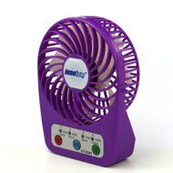 Innobay&reg; Mini Handy Portable Rechargeable Fan Operated by Built-in Lithium Battery, 7 blades, 4 Speeds of Air... N31