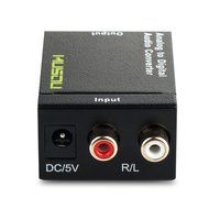 Musou RCA Analog to Digital Optical Toslink Coaxial Audio Converter Adapter with Optical Cable N6