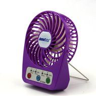 Innobay&reg; Mini Handy Portable Rechargeable Fan Operated by Built-in Lithium Battery, 7 blades, 4 Speeds of Air... N33