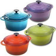 ENAMEL CAST IRON 5-QUART DUTCH OVEN BY SELECT HOME